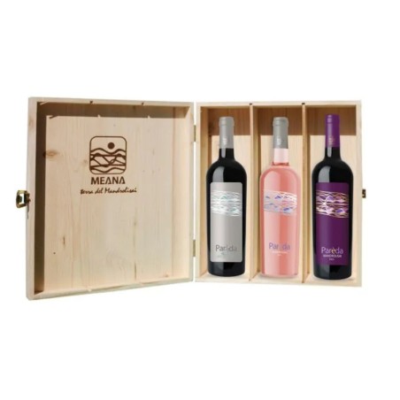 Trio in box in legno (Rosso – Rosato – Igt Biologico)